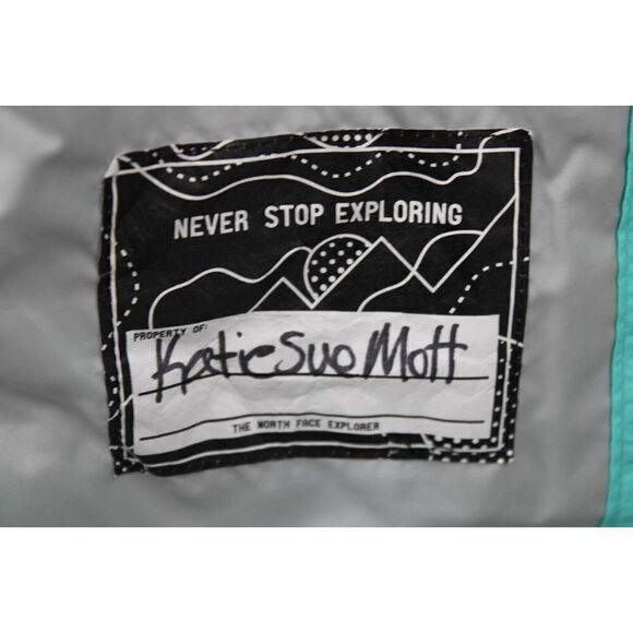 THE NORTH FACE LG GIRLS 14/16 TEAL/GRAY PUFFER LIGHT WEIGHT COAT - Picture 9 of 11